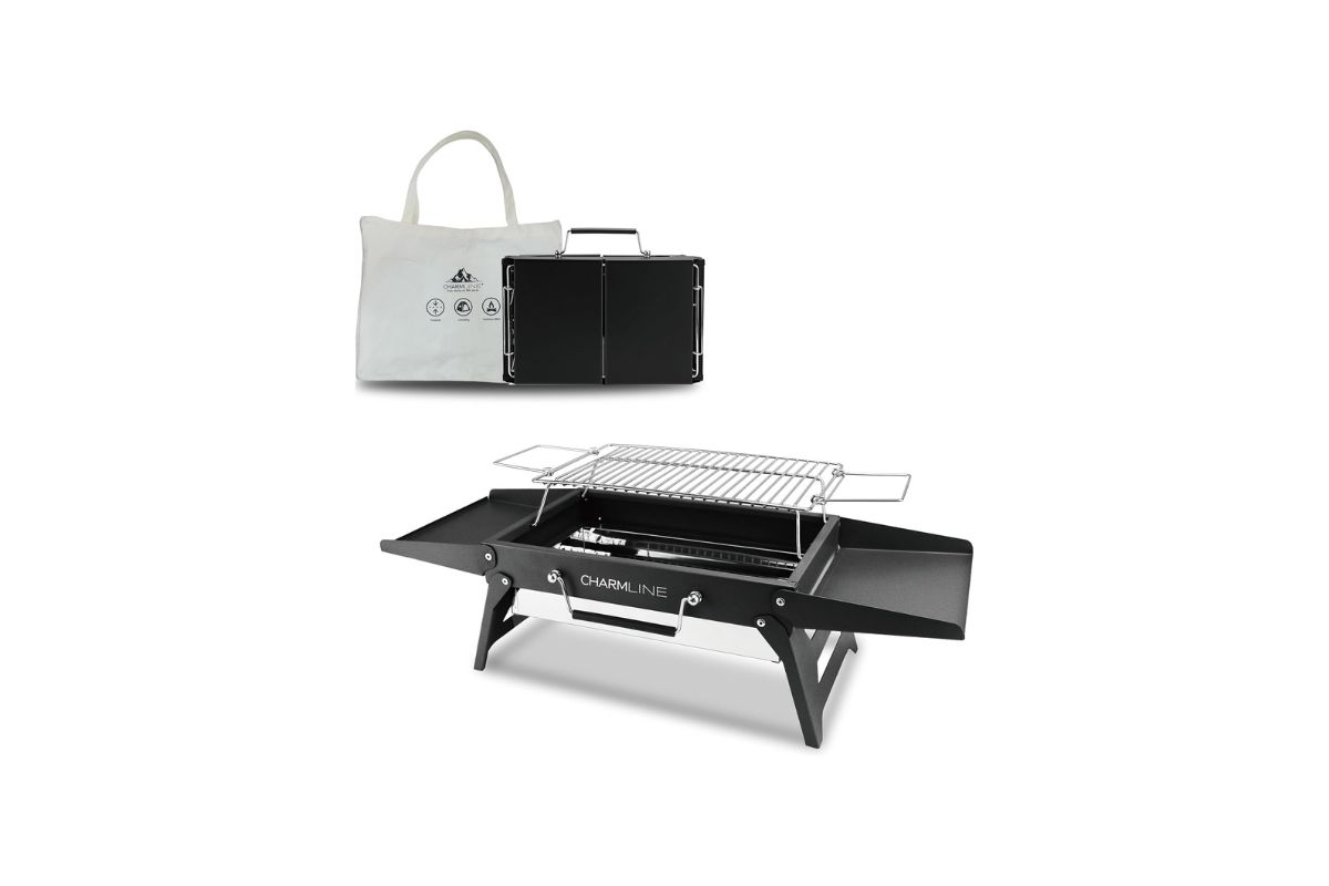 Charmline 34x23cm Griglia a Carbone Portatile Pieghevole