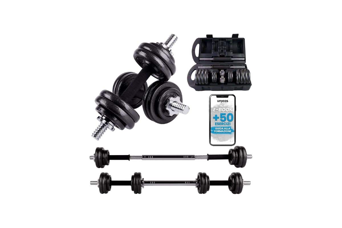 unycos - Manubri Regolabili con Dischi 15-50 kg